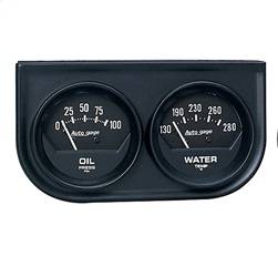 AutoMeter - AutoMeter 2345 Autogage Black Oil/Water Black Console - Image 1