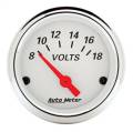 AutoMeter 1391 Arctic White Voltmeter Gauge