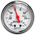 AutoMeter 1372 Arctic White Mechanical Boost/Vacuum Gauge