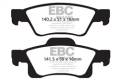 EBC Brakes DP51872NDX Bluestuff NDX Full Race Brake Pads