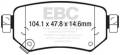 EBC Brakes DP42287R Yellowstuff Street And Track Brake Pads