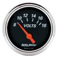 AutoMeter 1483 Designer Black Voltmeter Gauge