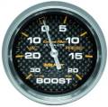 AutoMeter 4801 Carbon Fiber Mechanical Boost/Vacuum Gauge