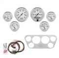 AutoMeter 7048-OTW Old Tyme White 6 Gauge Set RPM/MPH/Fuel/Oil/Wtr/Bat