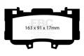 EBC Brakes DP23042 Greenstuff 2000 Series Sport Brake Pads