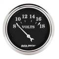 AutoMeter 1791 Old Tyme Black Voltmeter Gauge