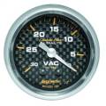 AutoMeter 4784 Carbon Fiber Mechanical Vacuum Gauge