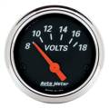 AutoMeter 1483 Designer Black Voltmeter Gauge